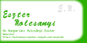 eszter molcsanyi business card