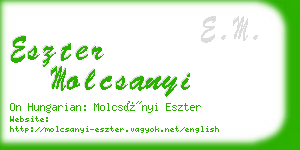 eszter molcsanyi business card